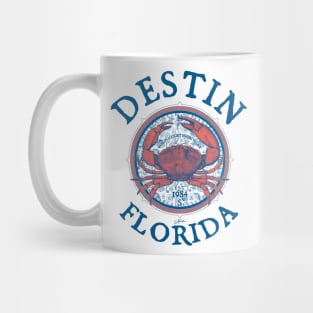 Destin, Florida, with Stone Crab on Wind Rose Mug